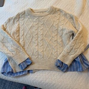 Cable Knit Cream Sweater